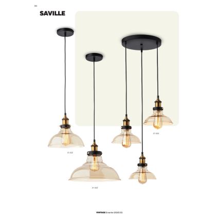 Redo 01-1002 - Lampadario a sospensione con filo SAVILLE 1xE27/42W/230V