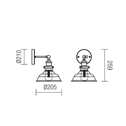 Redo 01-1026 - Applique SAVILLE 1xE27/42W/230V