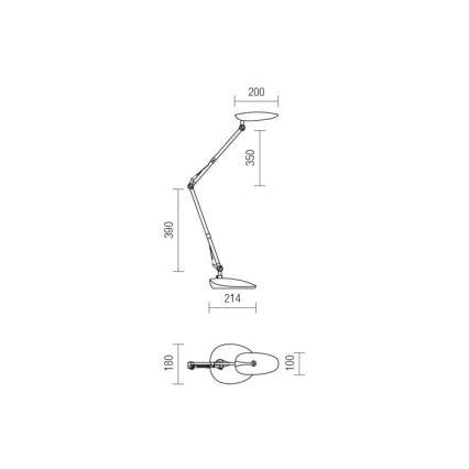 Redo 01-1036 - Lampada da tavolo LED KEPLER VEIOZA LED/6.5W/230V