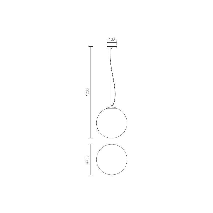 Redo 01-1066 - Lampadario a sospensione con filo OLA 2xE27/42W/230V diametro 40 cm