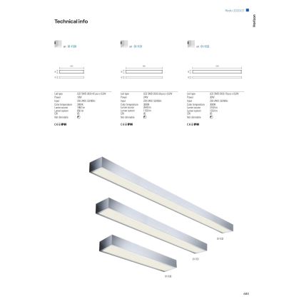 Redo 01-1132 - Illuminazione a LED per specchi da bagno HORIZON LED/30W/230V 120 cm IP44