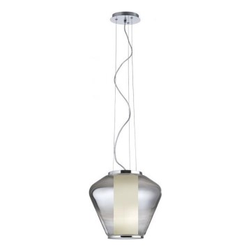 Redo 01-1140 - Lampadario a sospensione con filo FUSION 1xE27/42W/230V diametro 38 cm grigio
