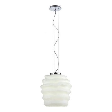 Redo 01-1141 - Lampada a sospensione con cavo MAGMA 1xE27/42W/230V Ø 38 cm cromo lucido/bianco