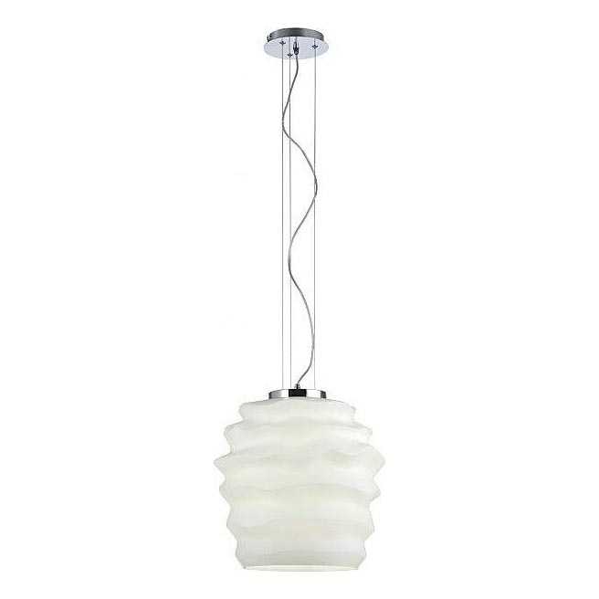 Redo 01-1141 - Lampada a sospensione con cavo MAGMA 1xE27/42W/230V Ø 38 cm cromo lucido/bianco