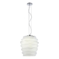 Redo 01-1142 - Lampadario sospeso su cavo MAGMA 1xE27/42W/230V Ø 38 cm cromo lucido/bianco