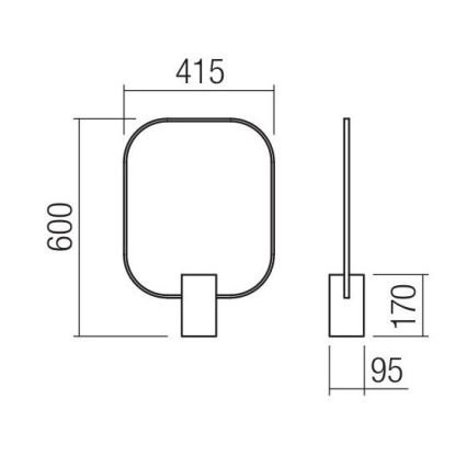 Redo 01-1227 - Lampada da tavolo LED dimmerabile DOM LED/21W/230V nera