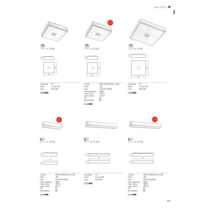 Redo 01-1233 - Applique da bagno EGO 3xE14/28W/230V IP44