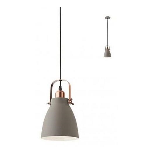 Redo 01-1273 - Lampadario a sospensione con filo ARNE 1xE27/42W/230V grigio