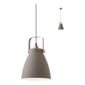 Redo 01-1275 - Lampadario a sospensione con filo ARNE 1xE27/42W/230V grigio