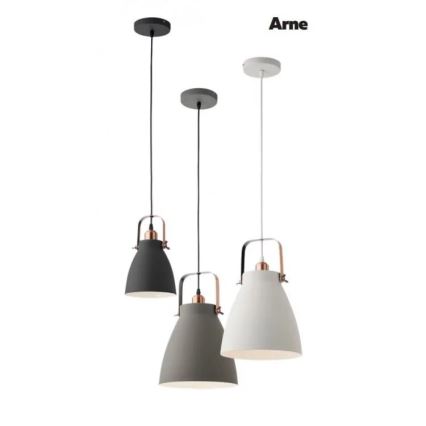 Redo 01-1275 - Lampadario a sospensione con filo ARNE 1xE27/42W/230V grigio