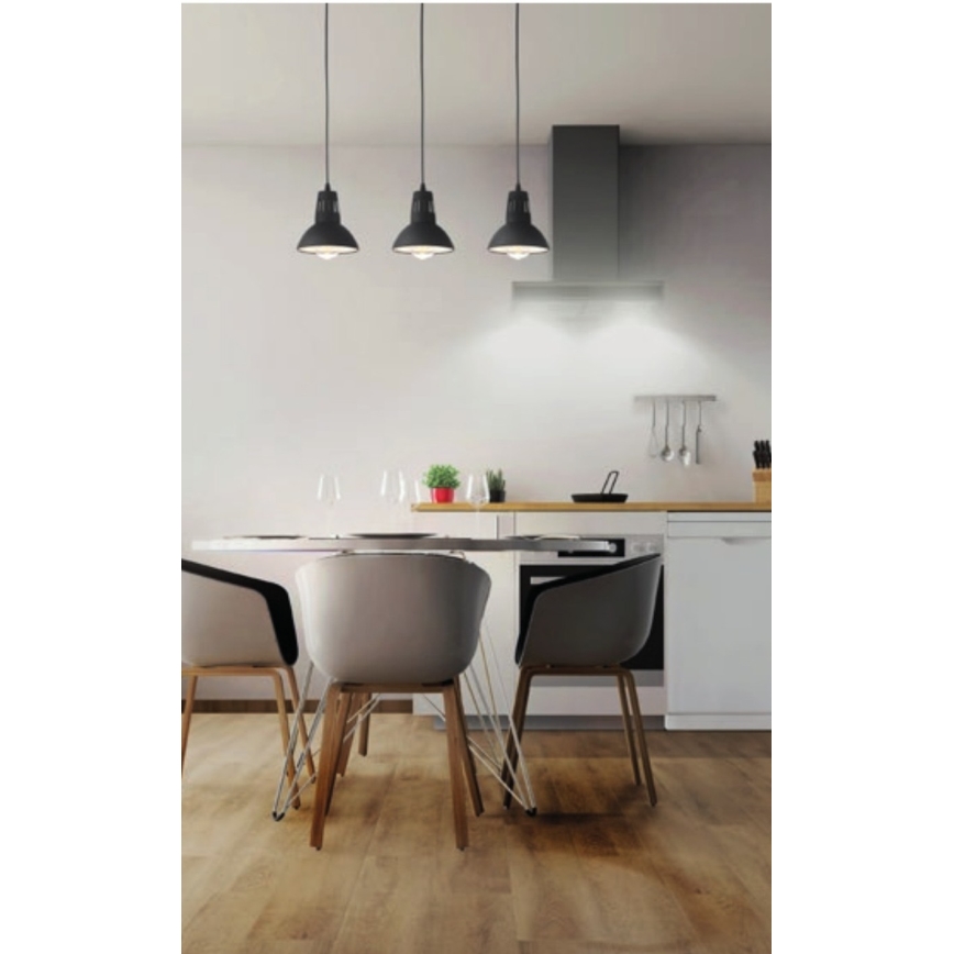 Redo 01-1279 - Lampada a sospensione su cavo PEEP 1xE27/42W/230V Ø 16,5 cm nero