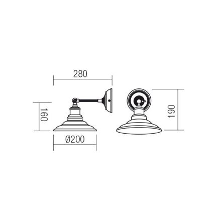 Redo 01-1289 - Applique SPINNER 1xE27/42W/230V