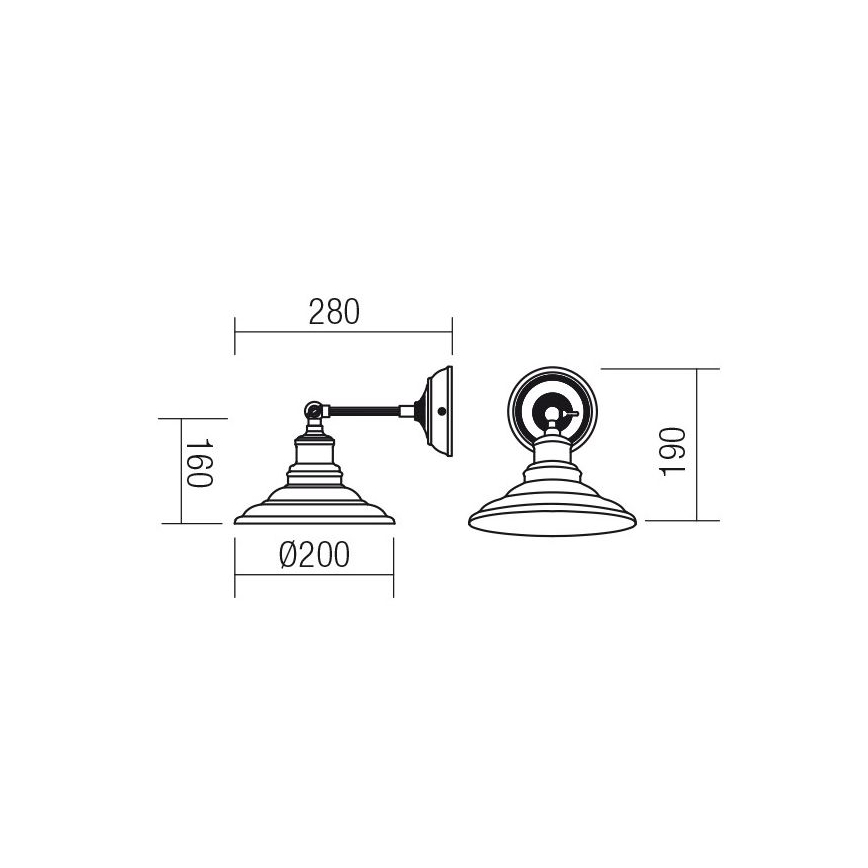 Redo 01-1290 - Applique SPINNER 1xE27/42W/230V