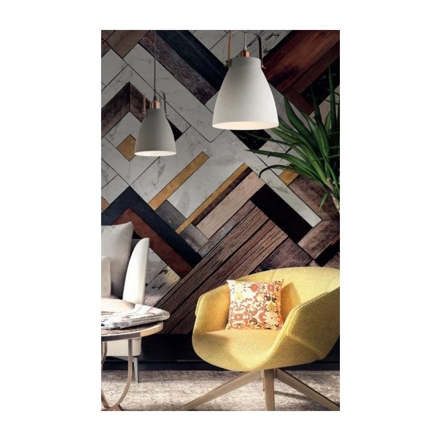 Redo 01-1311 - Lampadario a sospensione con filo ARNE 1xE27/42W/230V bianco