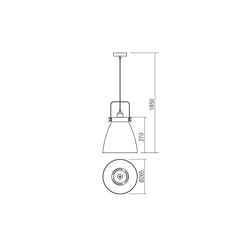 Redo 01-1311 - Lampadario a sospensione con filo ARNE 1xE27/42W/230V bianco