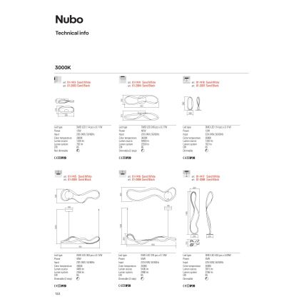 Redo 01-1414 - Plafoniera LED dimmerabile NUBO LED/40W/230V bianco