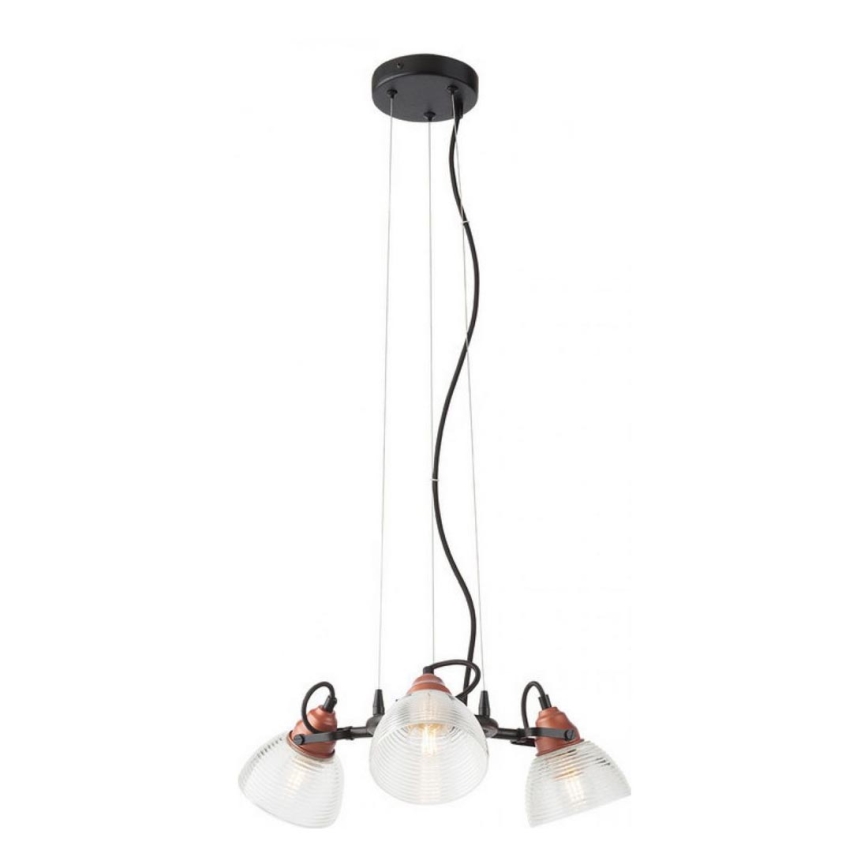 Redo 01-1450 - Lampadario a sospensione con filo RIDGE 3xE27/60W/230V