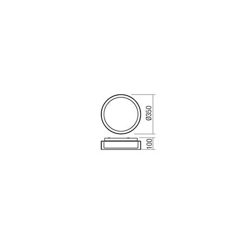 Redo 01-1454 - Plafoniera LED da bagno NAJI LED/18W/230V diametro 35 cm IP44