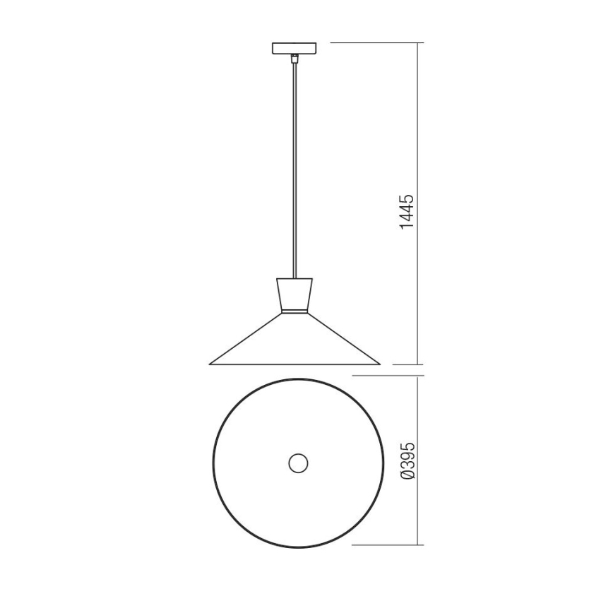 Redo 01-1460 - Lampadario a sospensione con filo KIMONO 1xE27/42W/230V diametro 39,5 cm oro