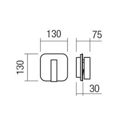 Redo 01-1492 - Lampada da parete LED QUDA LED/6W/230V + LED/3W CRI 90 USB nera