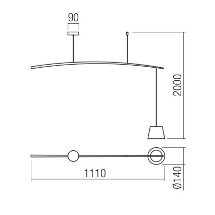 Redo 01-1497 - Lampadario LED a sospensione con filo LOLLI LED/6W/230V bianco