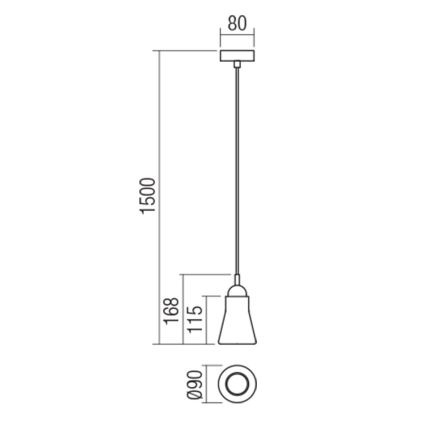 Redo 01-1518 - Lampadario a sospensione con filo UPPER 1xGU10/28W/230V ottone/beige