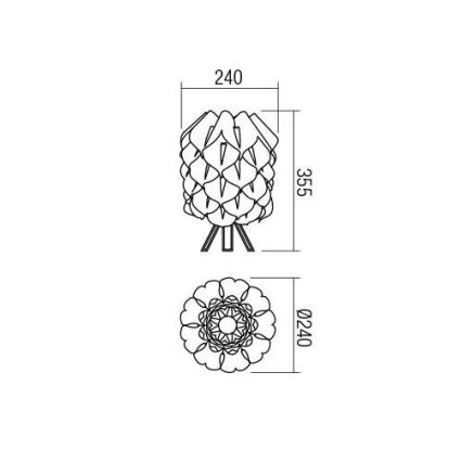 Redo 01-1523 - Lampada da tavolo INBO 1xE27/28W/230V bianco