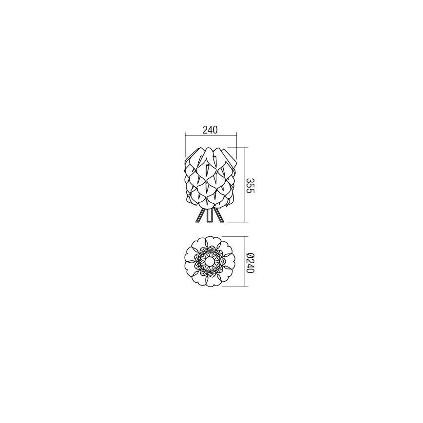 Redo 01-1523 - Lampada da tavolo INBO 1xE27/28W/230V bianco