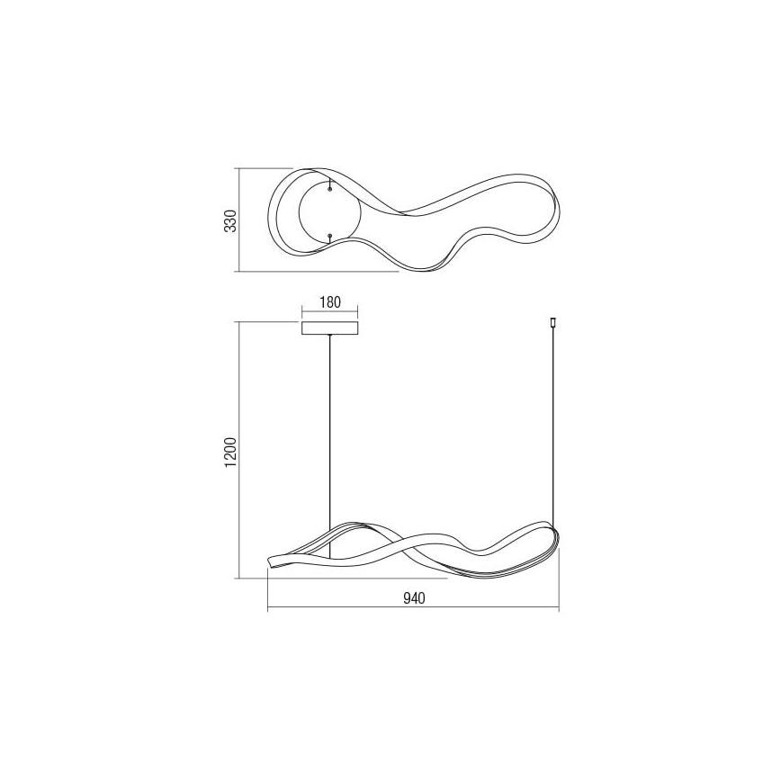 Redo 01-1530 - Lampadario a sospensione con filo LED dimmerabile NUBO LED/34,5W/230V bianco