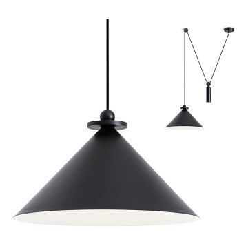 Redo 01-1546 - Lampadario a sospensione con filo KALIMBA 1xE27/42W/230V diametro 42 cm ragno nero