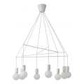 Redo 01-1564 - Lampadario a cavo MIKADO 8xE27/42W/230V pr. 82 cm bianco