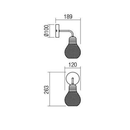 Redo 01-1575 - Applique EDISON 1xE27/42W/230V