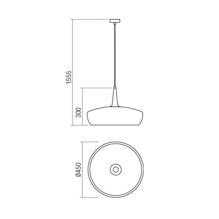 Redo 01-1615 - Lampadario a sospensione con filo AGADIR 1xE27/42W/230V