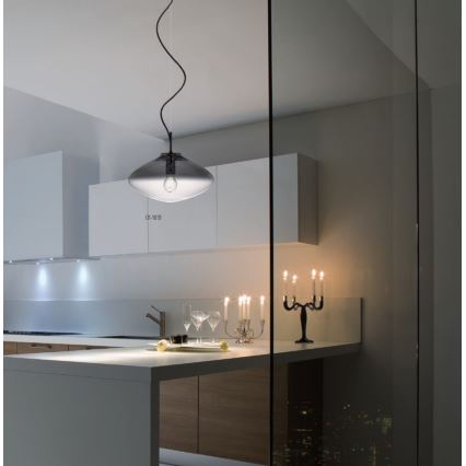 Redo 01-1619 - Lampadario a sospensione con filo ABSOLUTE 1xE27/42W/230V grigio