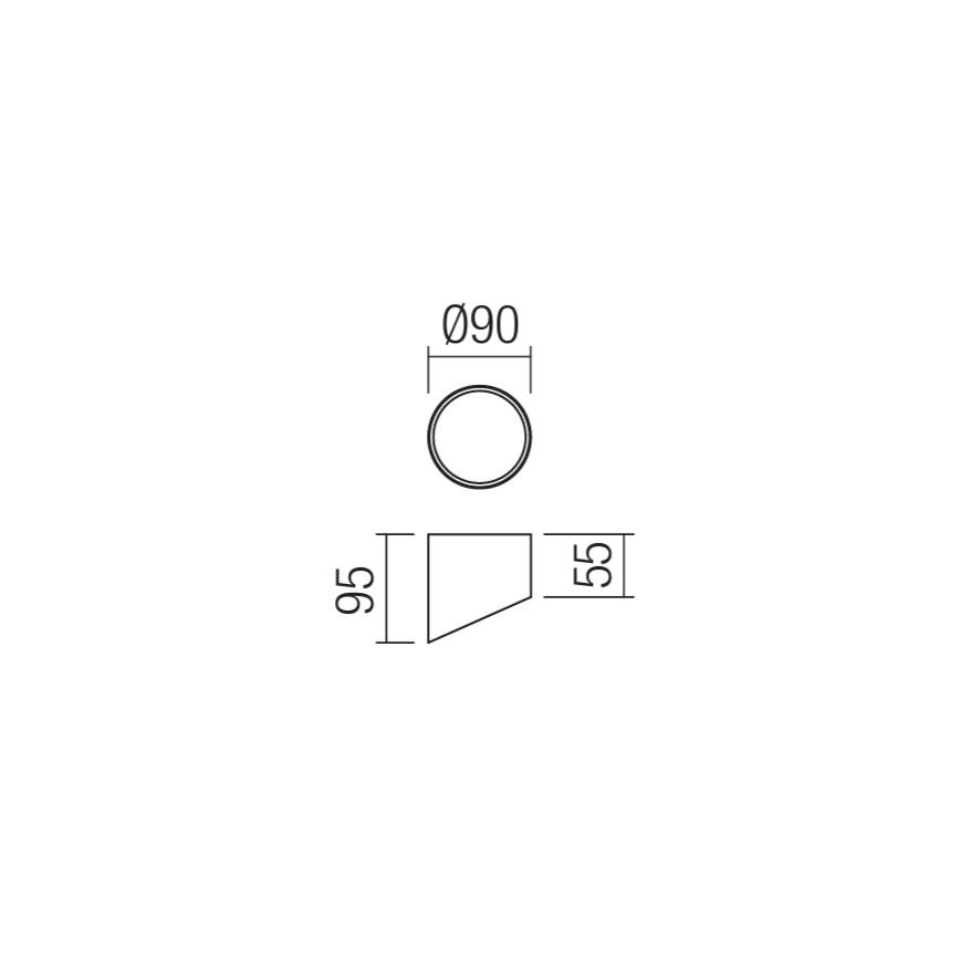 Redo 01-1626 - Faretto LED UTO LED/6W/230V Ø 9 cm nero