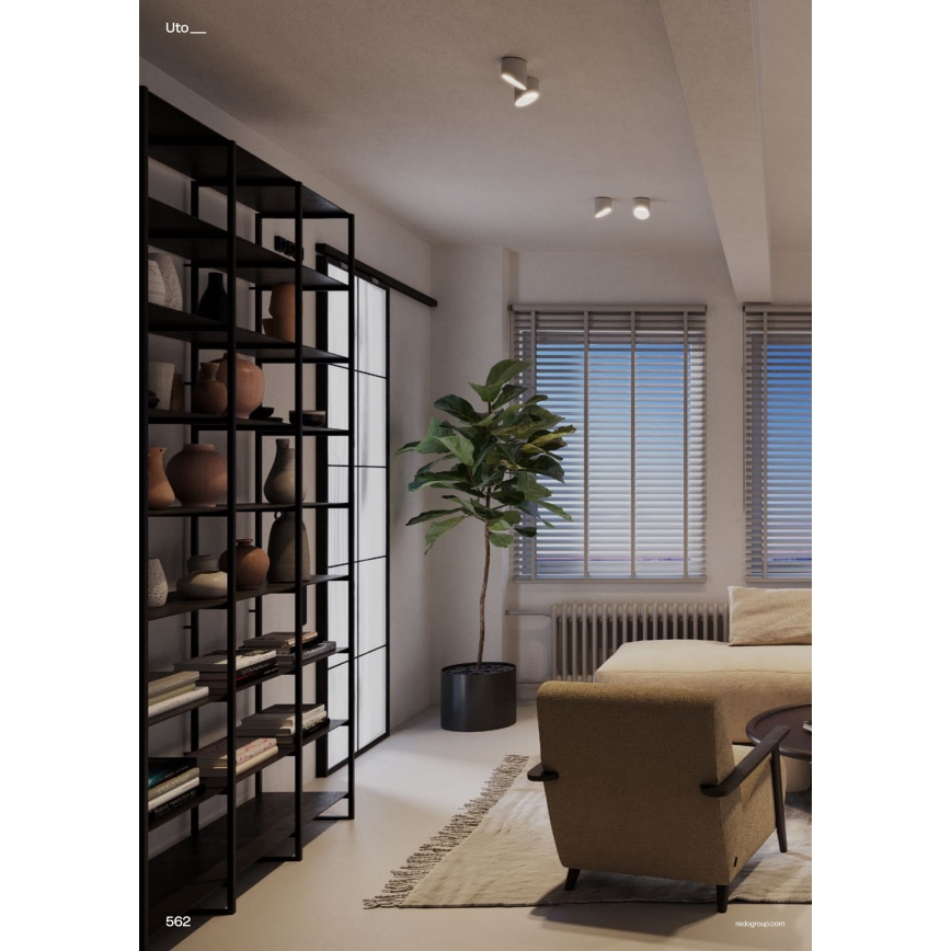 Redo 01-1627 - Faretto a LED UTO, 12W/230V, Ø 12 cm, bianco