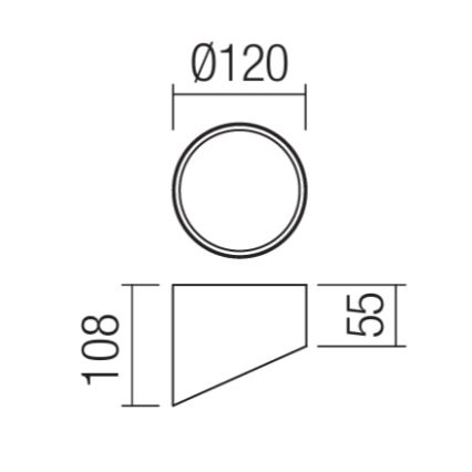 Redo 01-1627 - Faretto a LED UTO, 12W/230V, Ø 12 cm, bianco