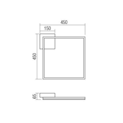 Redo 01-1638 - Plafoniera LED dimmerabile KLEE LED/30W/230V 45x45 cm bianca