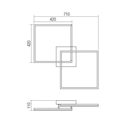 Redo 01-1642 - Plafoniera LED dimmerabile KLEE LED/57W/230V, bianca