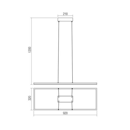 Redo 01-1645 - Lampadario LED a sospensione con filo KLEE 1xLED/48W/230V