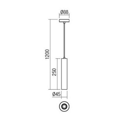 Redo 01-1659 - Lampadario a sospensione con filo GOSSIP 1xE27/42W/230V