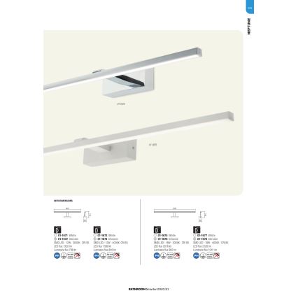 Redo 01-1671 - Illuminazione a LED per specchi da bagno NEPTUNE LED/12W/230V IP44