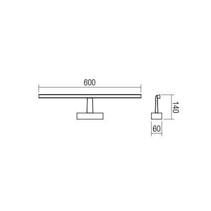 Redo 01-1671 - Illuminazione a LED per specchio da bagno NEPTUNE LED/12W/230V 60 cm IP44 bianco