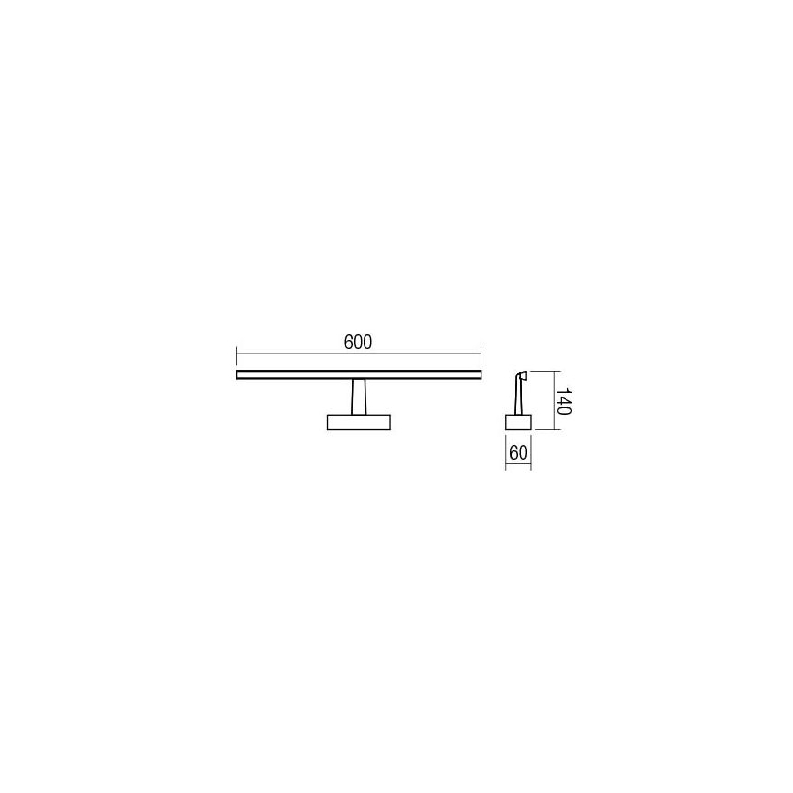 Redo 01-1671 - Illuminazione a LED per specchio da bagno NEPTUNE LED/12W/230V 60 cm IP44 bianco