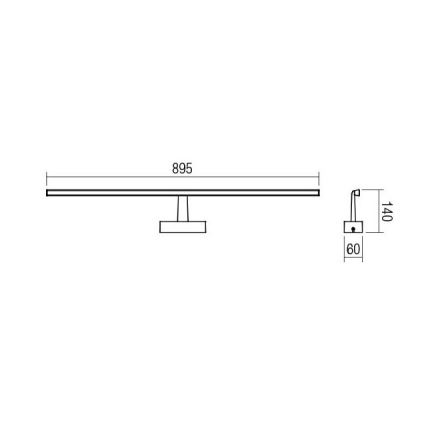 Redo 01-1675 - Illuminazione a LED per specchi da bagno NEPTUNE LED/18W/230V IP44