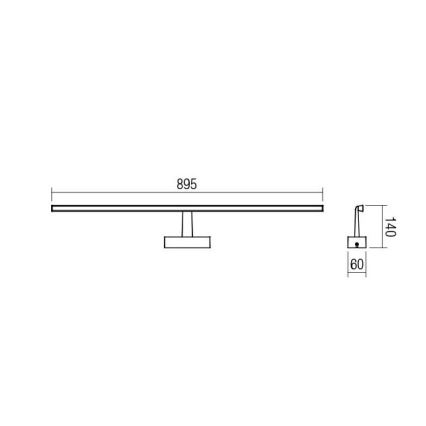 Redo 01-1678 - Illuminazione a LED per specchi da bagno NEPTUNE 1xLED/18W/230V IP44