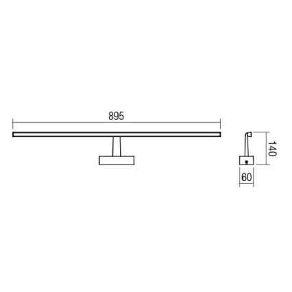 Redo 01-1678 - Illuminazione a LED per specchi da bagno NEPTUNE 1xLED/18W/230V IP44