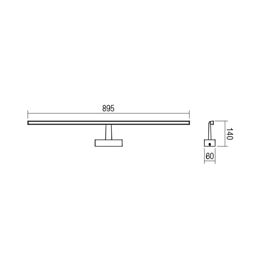 Redo 01-1678 - Illuminazione a LED per specchi da bagno NEPTUNE 1xLED/18W/230V IP44