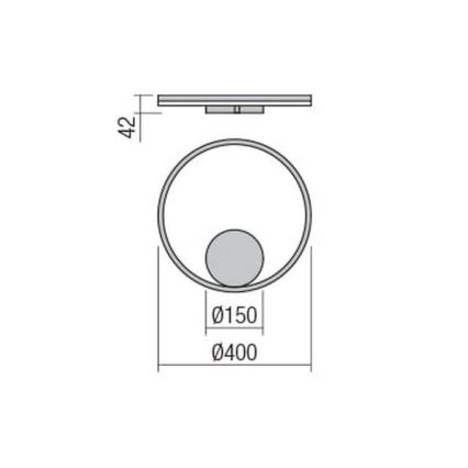 Redo 01-1701 - Applique a LED ORBIT LED/28W/230V bronzo