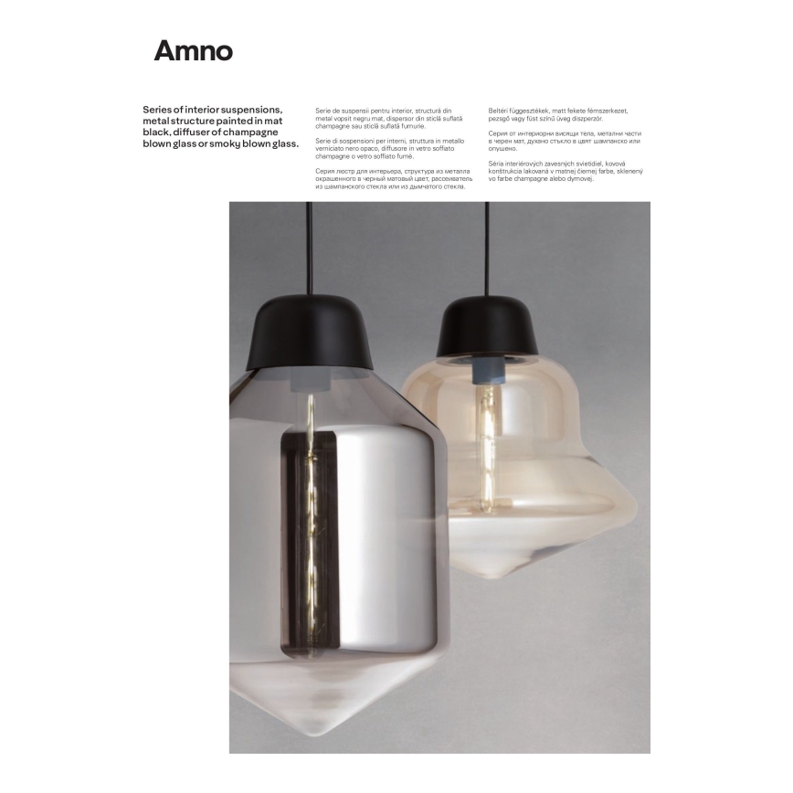 Redo 01-1770 - Lampadario a sospensione con cavo AMNO 1xE27/42W/230V Ø 33 cm beige